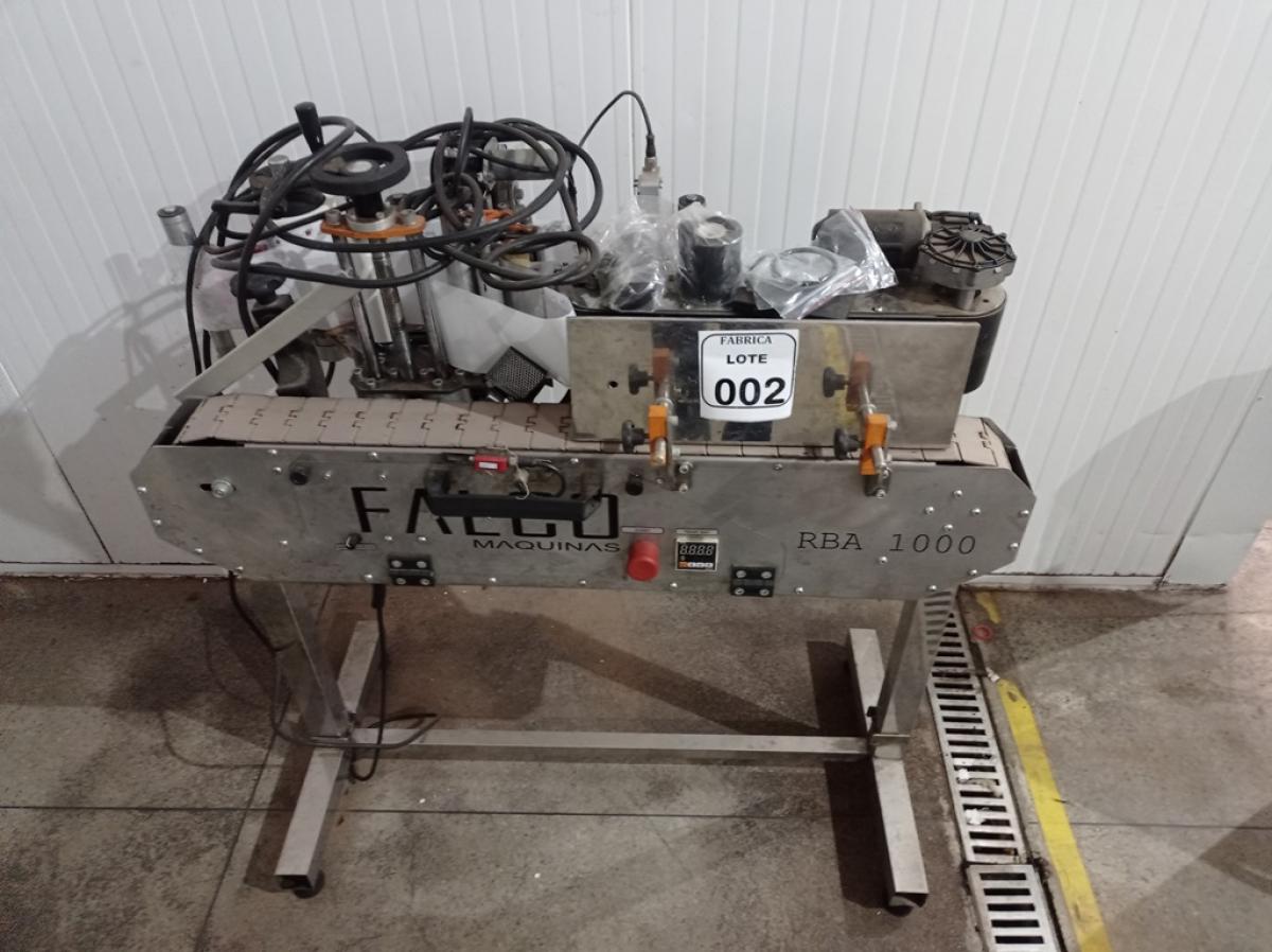 01 ROTULADORA E DATADORA SEMI AUTOMÁTICA FALCO. (NO ESTADO) ATENÇÃO! FAZER A VISITAÇÃO ANTES DE ARREMATAR, NÃO SABEMOS SE FUNCIONA. LEILÃO NÃO TEM GARANTIA E NEM DEVOLUÇÃO, SUJEITO A POSSÍVEIS AVARIAS VISÍVEIS/OCULTAS E/OU AUSÊNCIA DE COMPONENTES.
