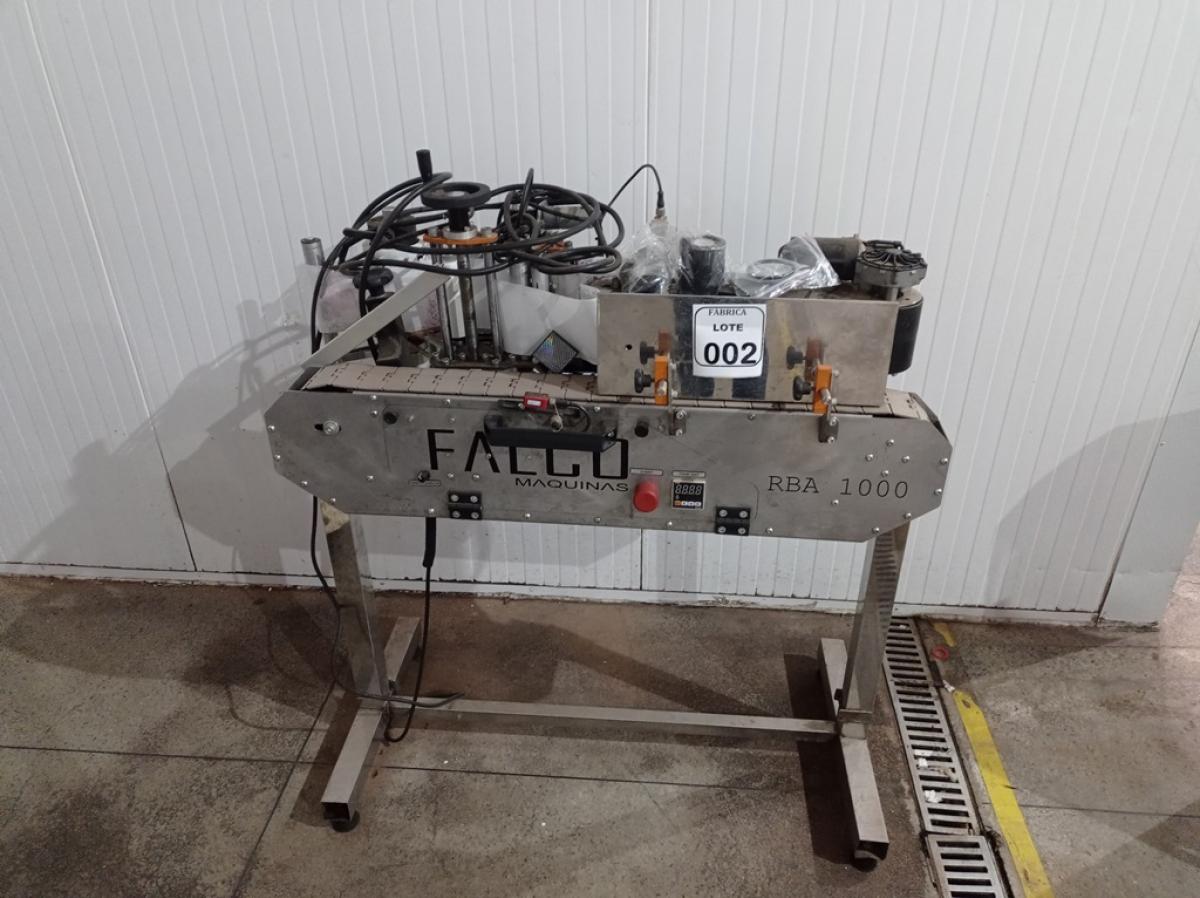 01 ROTULADORA E DATADORA SEMI AUTOMÁTICA FALCO. (NO ESTADO) ATENÇÃO! FAZER A VISITAÇÃO ANTES DE ARREMATAR, NÃO SABEMOS SE FUNCIONA. LEILÃO NÃO TEM GARANTIA E NEM DEVOLUÇÃO, SUJEITO A POSSÍVEIS AVARIAS VISÍVEIS/OCULTAS E/OU AUSÊNCIA DE COMPONENTES.