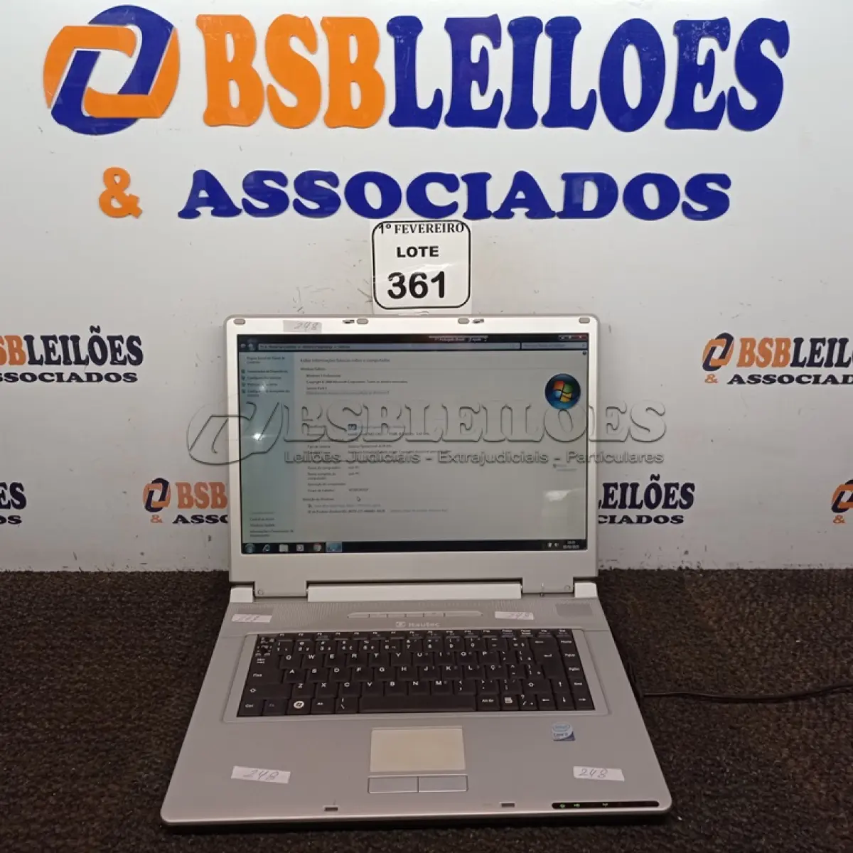 LOTE 361 - 01 NOTEBOOK ITAUTEC SEM FONTE. (NO ESTADO) ATENÇÃO! FAZER A VISITAÇÃO ANTES DE ARREMATAR, NÃO SABEMOS SE FUNCIONA. LEILÃO NÃO TEM GARANTIA E NEM DEVOLUÇÃO, SUJEITO A POSSÍVEIS AVARIAS VISÍVEIS/OCULTAS E/OU AUSÊNCIA DE COMPONENTES.