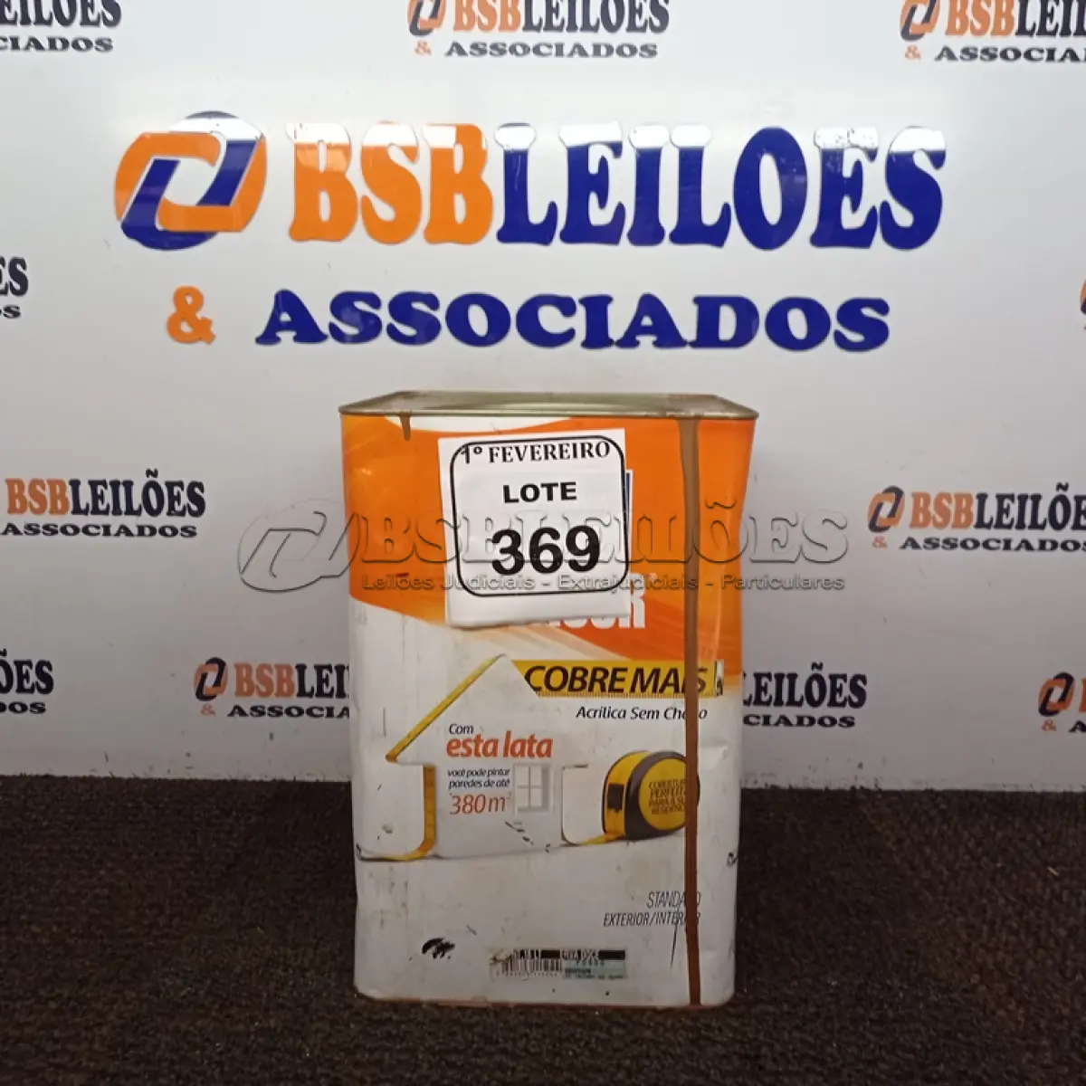 LOTE 369 - 01 LATA DE TINTA SHERWIN WILLIAMS NOVACOR NA COR ERVA DOCE 18 LITROS. (NO ESTADO) ATENÇÃO! FAZER A VISITAÇÃO ANTES DE ARREMATAR, NÃO SABEMOS SE FUNCIONA. LEILÃO NÃO TEM GARANTIA E NEM DEVOLUÇÃO, SUJEITO A POSSÍVEIS AVARIAS VISÍVEIS/OCULTAS E/OU AUSÊNCIA DE COMPONENTES.