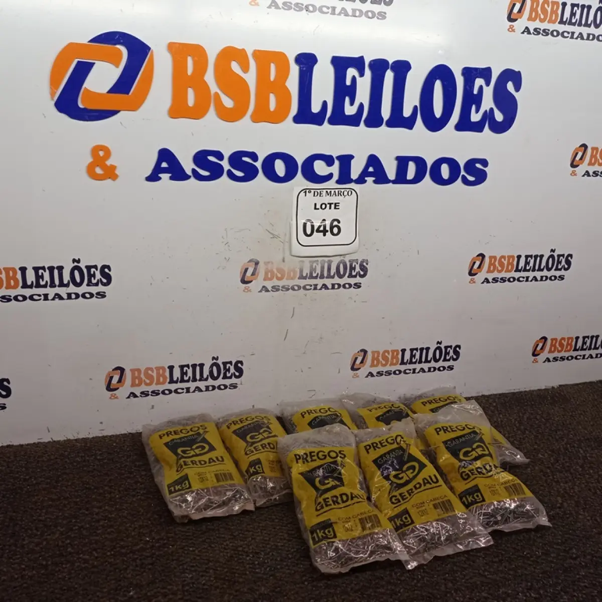 08 KG DE PREGO MARCA GERDAU. (NOVO) (NO ESTADO) ATENÇÃO! FAZER A VISITAÇÃO ANTES DE ARREMATAR, NÃO SABEMOS SE FUNCIONA. LEILÃO NÃO TEM GARANTIA E NEM DEVOLUÇÃO, SUJEITO A POSSÍVEIS AVARIAS VISÍVEIS/OCULTAS E/OU AUSÊNCIA DE COMPONENTES.