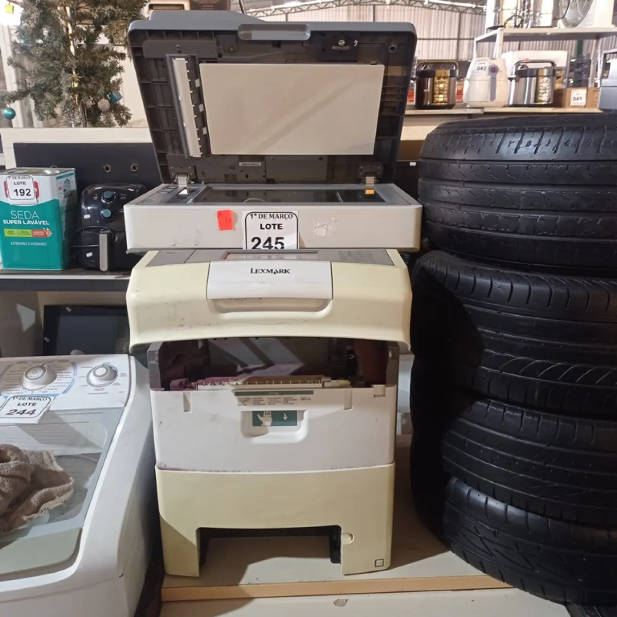 01 IMPRESSORA MULTIFUNCIONAL MODELO X748TL MARCA LEXMARK. (NO ESTADO) ATENÇÃO! FAZER A VISITAÇÃO ANTES DE ARREMATAR, NÃO SABEMOS SE FUNCIONA. LEILÃO NÃO TEM GARANTIA E NEM DEVOLUÇÃO, SUJEITO A POSSÍVEIS AVARIAS VISÍVEIS/OCULTAS E/OU AUSÊNCIA DE COMPONENTES.
