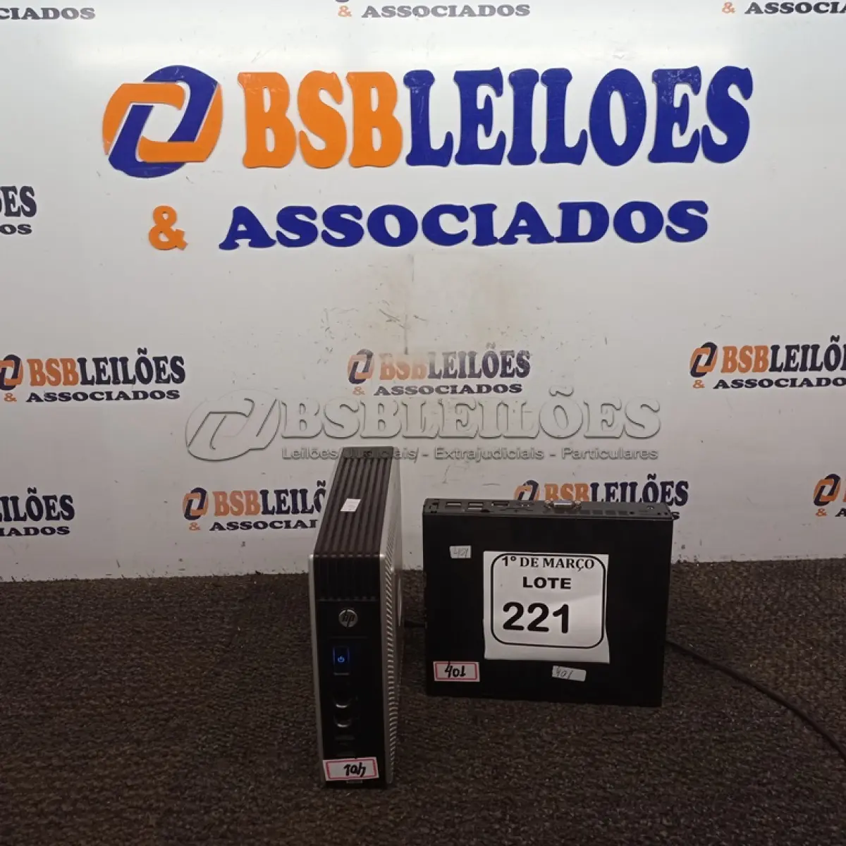 LOTE 221 - 02 MINIS CPU’S. (NO ESTADO) ATENÇÃO! FAZER A VISITAÇÃO ANTES DE ARREMATAR, NÃO SABEMOS SE FUNCIONA. LEILÃO NÃO TEM GARANTIA E NEM DEVOLUÇÃO, SUJEITO A POSSÍVEIS AVARIAS VISÍVEIS/OCULTAS E/OU AUSÊNCIA DE COMPONENTES.