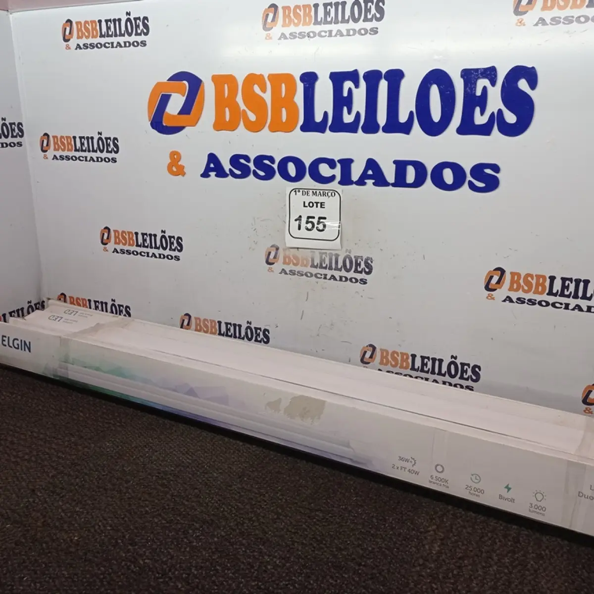 05 LUMINÁRIAS LED DUOLINE 36W MARCA ELGIN. (NOVO) (NO ESTADO) ATENÇÃO! FAZER A VISITAÇÃO ANTES DE ARREMATAR, NÃO SABEMOS SE FUNCIONA. LEILÃO NÃO TEM GARANTIA E NEM DEVOLUÇÃO, SUJEITO A POSSÍVEIS AVARIAS VISÍVEIS/OCULTAS E/OU AUSÊNCIA DE COMPONENTES.