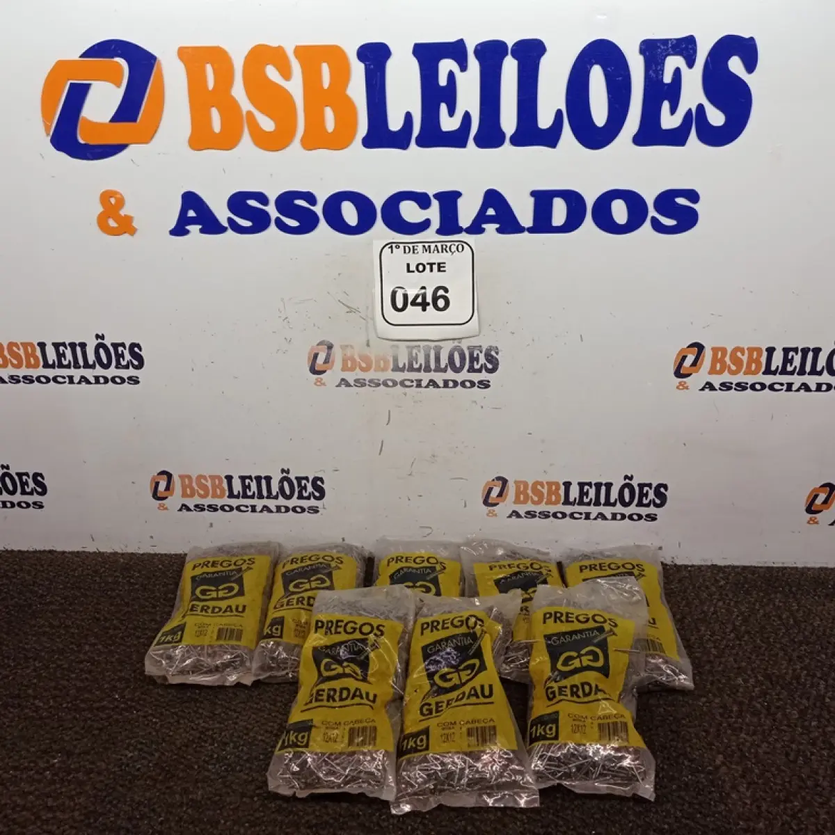 08 KG DE PREGO MARCA GERDAU. (NOVO) (NO ESTADO) ATENÇÃO! FAZER A VISITAÇÃO ANTES DE ARREMATAR, NÃO SABEMOS SE FUNCIONA. LEILÃO NÃO TEM GARANTIA E NEM DEVOLUÇÃO, SUJEITO A POSSÍVEIS AVARIAS VISÍVEIS/OCULTAS E/OU AUSÊNCIA DE COMPONENTES.