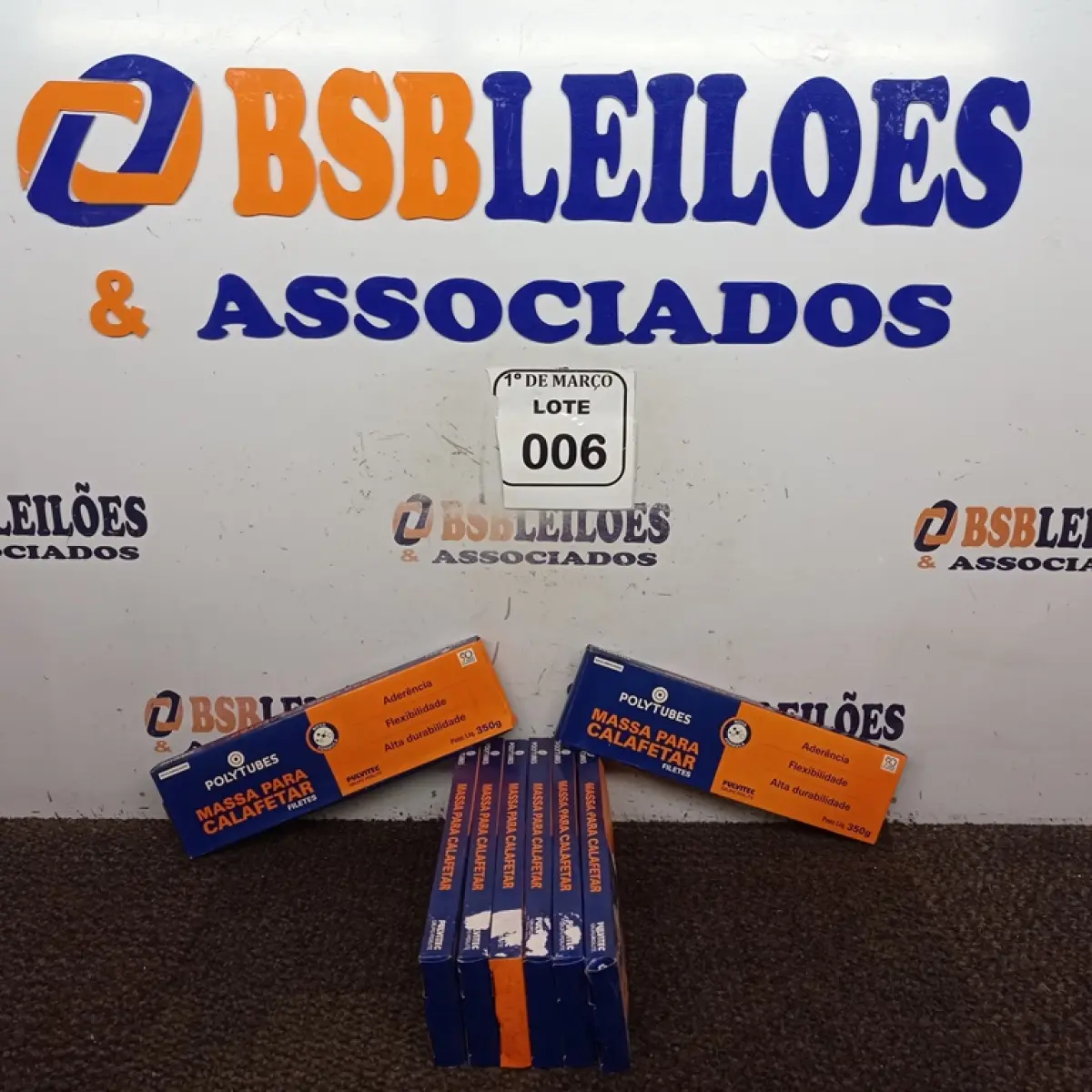 08 MASSAS PARA CALAFETAR FILETES MARCA POLYTUBES. (NOVO) (NO ESTADO) ATENÇÃO! FAZER A VISITAÇÃO ANTES DE ARREMATAR, NÃO SABEMOS SE FUNCIONA. LEILÃO NÃO TEM GARANTIA E NEM DEVOLUÇÃO, SUJEITO A POSSÍVEIS AVARIAS VISÍVEIS/OCULTAS E/OU AUSÊNCIA DE COMPONENTES.