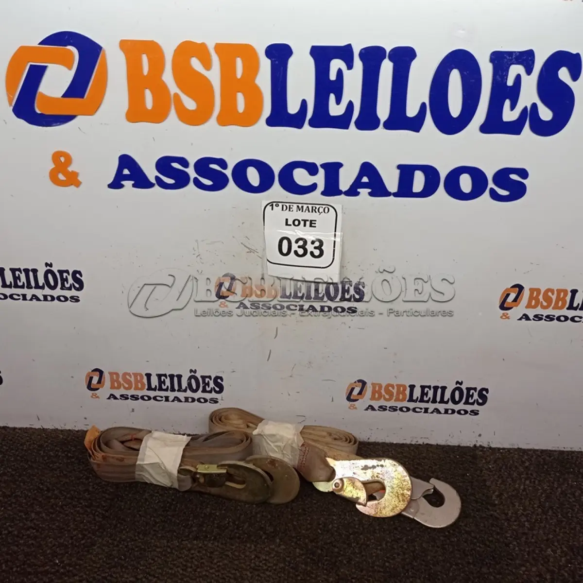 LOTE 033 - 02 CINTAS PARA SEGURANÇA. (NO ESTADO) ATENÇÃO! FAZER A VISITAÇÃO ANTES DE ARREMATAR, NÃO SABEMOS SE FUNCIONA. LEILÃO NÃO TEM GARANTIA E NEM DEVOLUÇÃO, SUJEITO A POSSÍVEIS AVARIAS VISÍVEIS/OCULTAS E/OU AUSÊNCIA DE COMPONENTES.