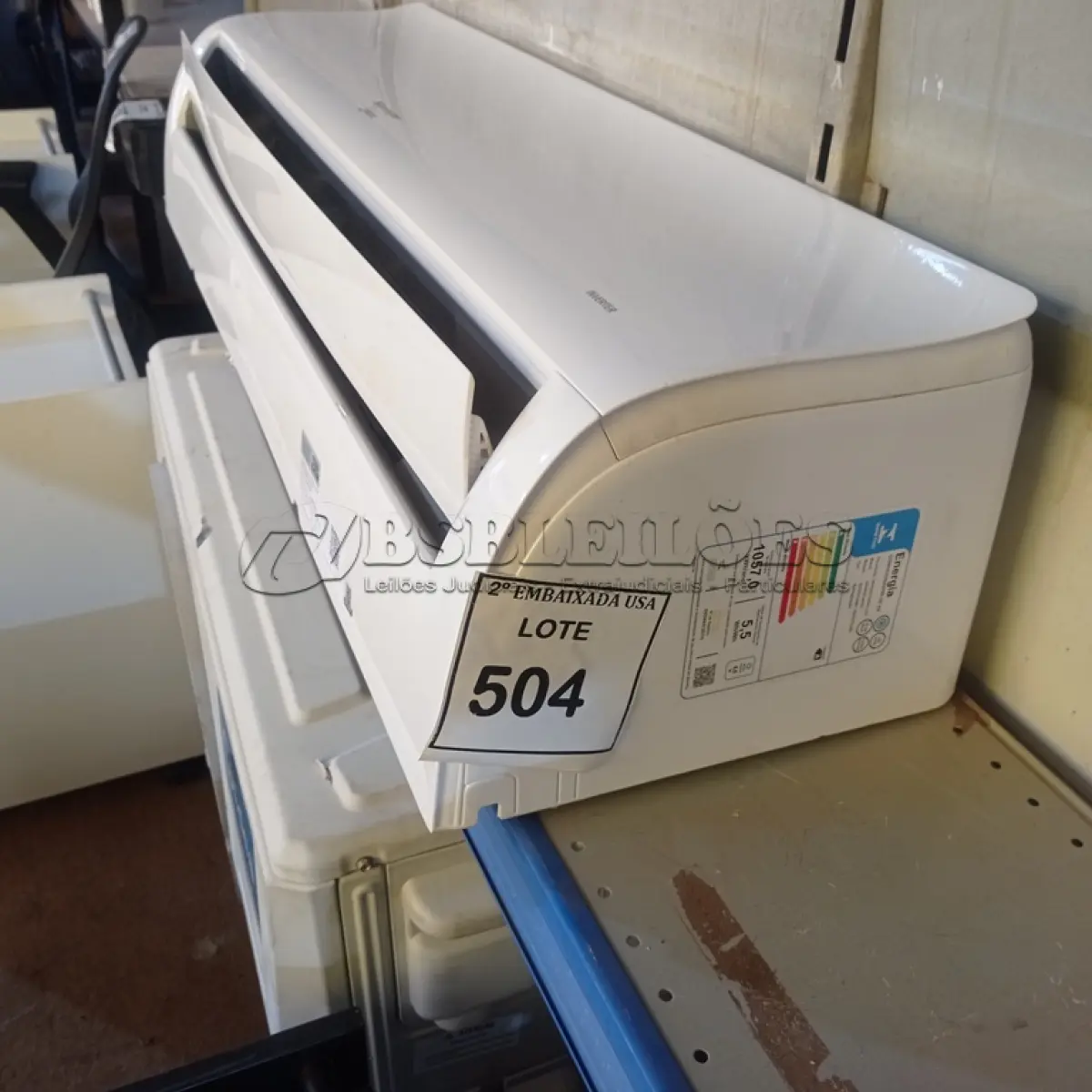 LOTE 504 - 01 AIR CONDITIONER MIDDEA INVERSE 220V COM CONTROLE. (NO ESTADO EM QUE SE ENCONTRA. SUJEITO A AVARIAS OCULTAS/VISÍVEIS.) BH1469P