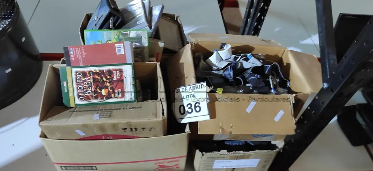 LOTE 036 - 01 LOTE COM CD’S, DVD’S E LIVROS. (NO ESTADO) ATENÇÃO! FAZER A VISITAÇÃO ANTES DE ARREMATAR, NÃO SABEMOS SE FUNCIONA. LEILÃO NÃO TEM GARANTIA E NEM DEVOLUÇÃO, SUJEITO A POSSÍVEIS AVARIAS VISÍVEIS/OCULTAS E/OU AUSÊNCIA DE COMPONENTES.