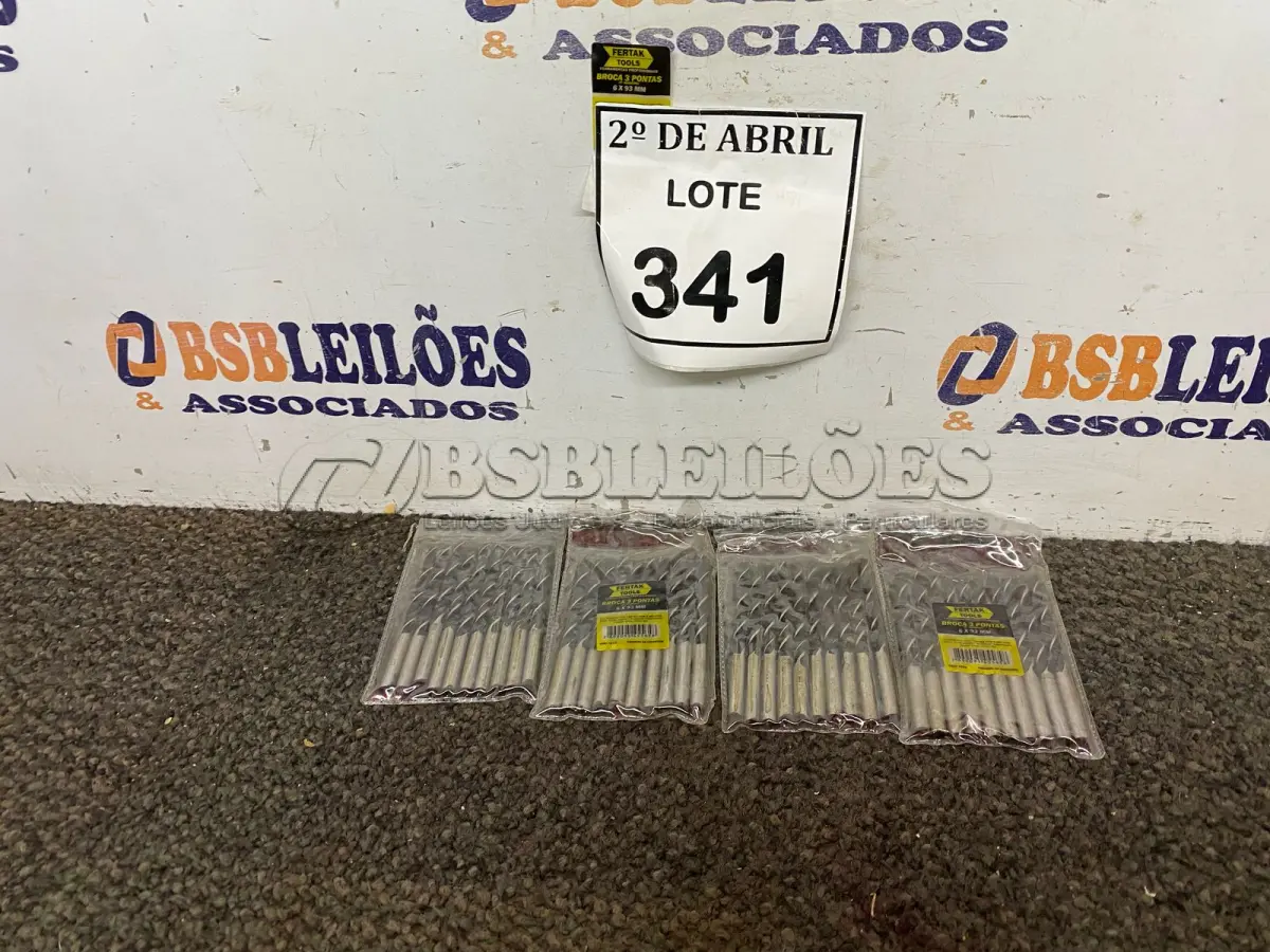LOTE 341 - 40 BROCAS 6X93MM PARA MADEIRA. (NO ESTADO) ATENÇÃO! FAZER A VISITAÇÃO ANTES DE ARREMATAR, NÃO SABEMOS SE FUNCIONA. LEILÃO NÃO TEM GARANTIA E NEM DEVOLUÇÃO, SUJEITO A POSSÍVEIS AVARIAS VISÍVEIS/OCULTAS E/OU AUSÊNCIA DE COMPONENTES.