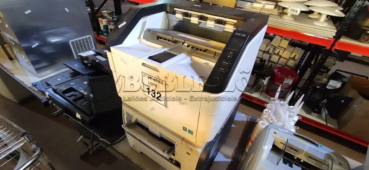 LOTE 132 - 01 IMPRESSORA E 01 SCANNER AVISIOM AD8120. (NO ESTADO) ATENÇÃO! FAZER A VISITAÇÃO ANTES DE ARREMATAR, NÃO SABEMOS SE FUNCIONA. LEILÃO NÃO TEM GARANTIA E NEM DEVOLUÇÃO, SUJEITO A POSSÍVEIS AVARIAS VISÍVEIS/OCULTAS E/OU AUSÊNCIA DE COMPONENTES.
