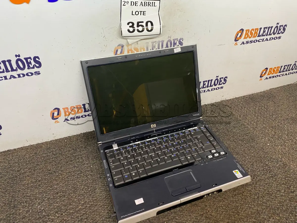 LOTE 350 - 01 NOTEBOOK HP S/ CARREGADOR. (NO ESTADO) ATENÇÃO! FAZER A VISITAÇÃO ANTES DE ARREMATAR, NÃO SABEMOS SE FUNCIONA. LEILÃO NÃO TEM GARANTIA E NEM DEVOLUÇÃO, SUJEITO A POSSÍVEIS AVARIAS VISÍVEIS/OCULTAS E/OU AUSÊNCIA DE COMPONENTES.
