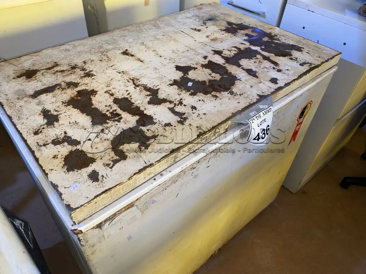 LOTE 436 - 01 FREEZER HORIZONTAL. (NO ESTADO) ATENÇÃO! FAZER A VISITAÇÃO ANTES DE ARREMATAR, NÃO SABEMOS SE FUNCIONA. LEILÃO NÃO TEM GARANTIA E NEM DEVOLUÇÃO, SUJEITO A POSSÍVEIS AVARIAS VISÍVEIS/OCULTAS E/OU AUSÊNCIA DE COMPONENTES.