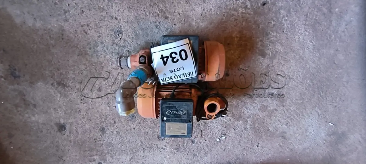 LOTE 034 - 02 BOMBAS D’ÁGUA.  (NO ESTADO) ATENÇÃO! FAZER A VISITAÇÃO ANTES DE ARREMATAR, NÃO SABEMOS SE FUNCIONA. LEILÃO NÃO TEM GARANTIA E NEM DEVOLUÇÃO, SUJEITO A POSSÍVEIS AVARIAS VISÍVEIS/OCULTAS E/OU AUSÊNCIA DE COMPONENTES.
