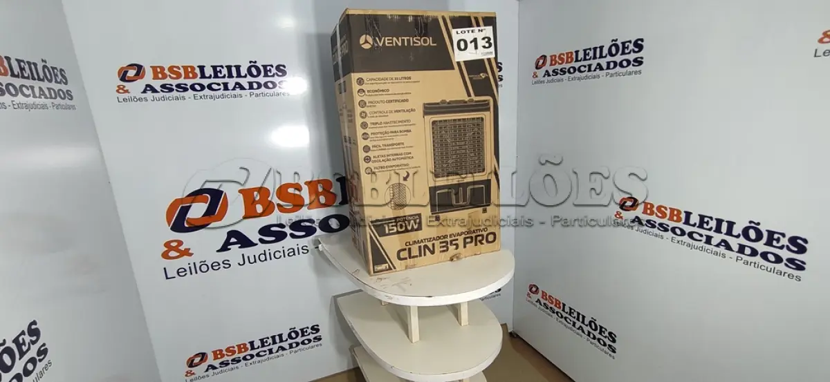 LOTE 013 - 01 - CLIMATIZADOR 35 LITROS 150W CLIN 35 PRO VENTISOL 127V (NO ESTADO, NÃO SABEMOS SE FUNCIONA. LEILÃO NÃO TEM GARANTIA E NEM DEVOLUÇÃO, SUJEITO A POSSÍVEIS AVARIAS VISÍVEIS/OCULTAS E/OU AUSÊNCIA DE COMPONENTES)