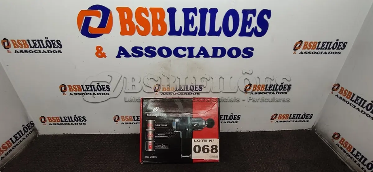 LOTE 068 - 01 - MASSAGEADOR MUSCULAR PROFISSIONAL DE 30 VELOCIDADES MASSAGE GUN MW-2650D - BIVOLT (NO ESTADO, NÃO SABEMOS SE FUNCIONA. LEILÃO NÃO TEM GARANTIA E NEM DEVOLUÇÃO, SUJEITO A POSSÍVEIS AVARIAS VISÍVEIS/OCULTAS E/OU AUSÊNCIA DE COMPONENTES)