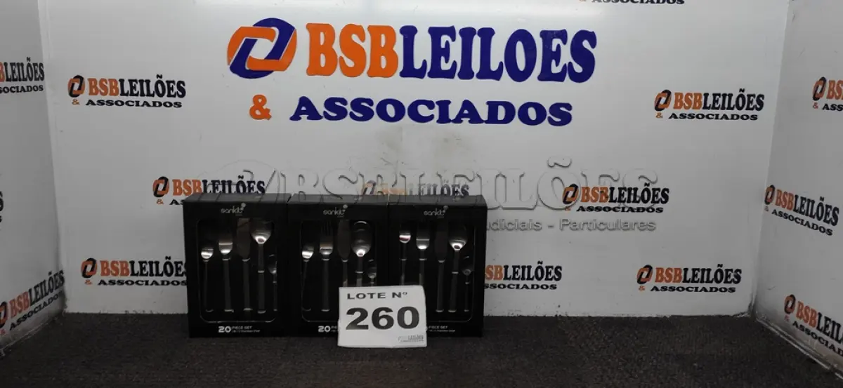 LOTE 260 - 03 - KITS JOGO TALHERES LINHA SANKIT 20 PEÇAS PRATA - PREMIUM (NO ESTADO, NÃO SABEMOS SE FUNCIONA. LEILÃO NÃO TEM GARANTIA E NEM DEVOLUÇÃO, SUJEITO A POSSÍVEIS AVARIAS VISÍVEIS/OCULTAS E/OU AUSÊNCIA DE COMPONENTES)