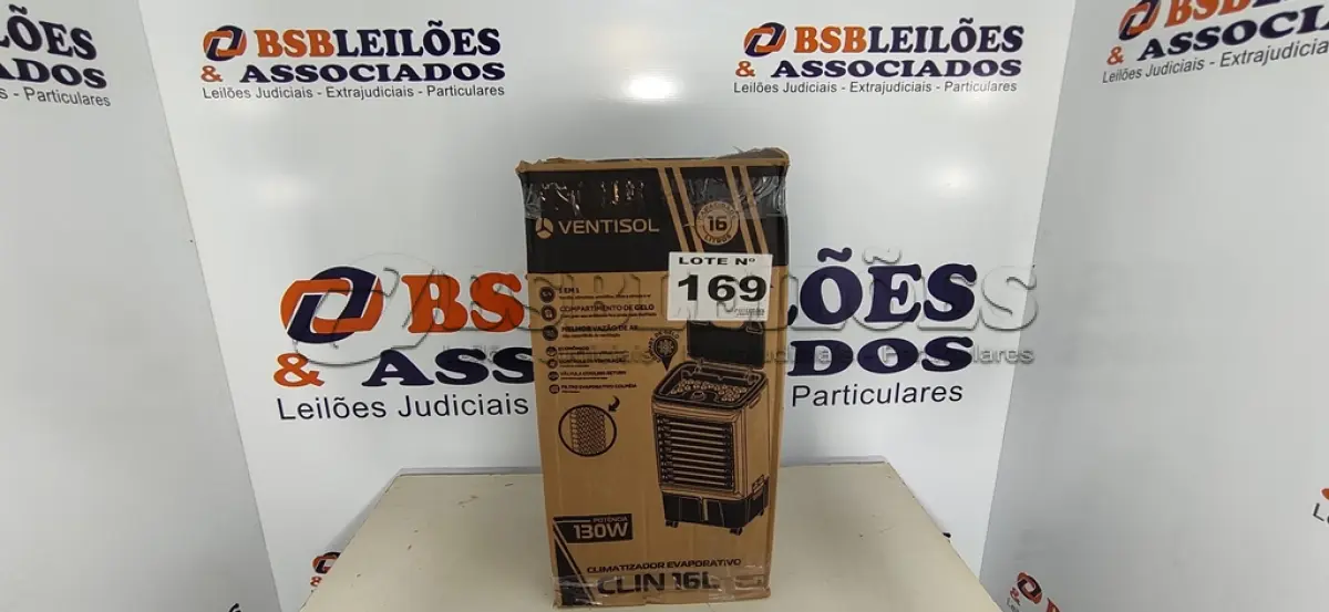 LOTE 169 - 01 - CLIMATIZADOR DE AR VENTISOL 16LITROS 130W CLIN16 BRANCO - 127V (NO ESTADO, NÃO SABEMOS SE FUNCIONA. LEILÃO NÃO TEM GARANTIA E NEM DEVOLUÇÃO, SUJEITO A POSSÍVEIS AVARIAS VISÍVEIS/OCULTAS E/OU AUSÊNCIA DE COMPONENTES)