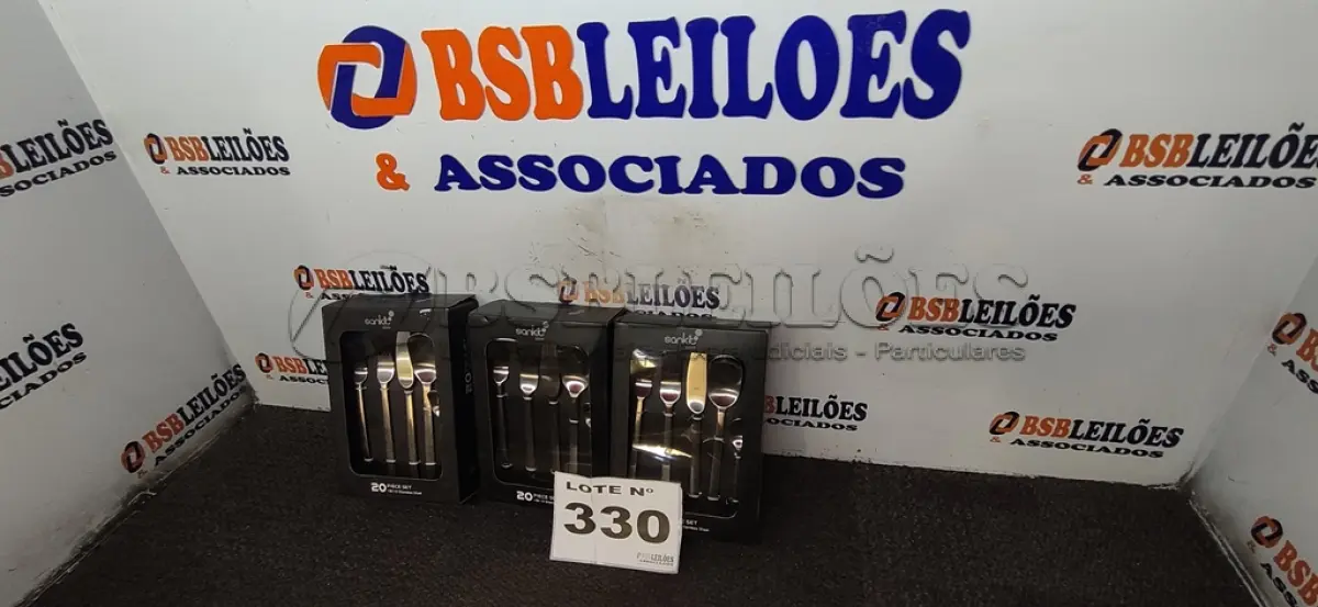 LOTE 330 - 03 - KITS JOGO TALHERES LINHA SANKIT 20 PEÇAS PRATA - PREMIUM (NO ESTADO, NÃO SABEMOS SE FUNCIONA. LEILÃO NÃO TEM GARANTIA E NEM DEVOLUÇÃO, SUJEITO A POSSÍVEIS AVARIAS VISÍVEIS/OCULTAS E/OU AUSÊNCIA DE COMPONENTES)