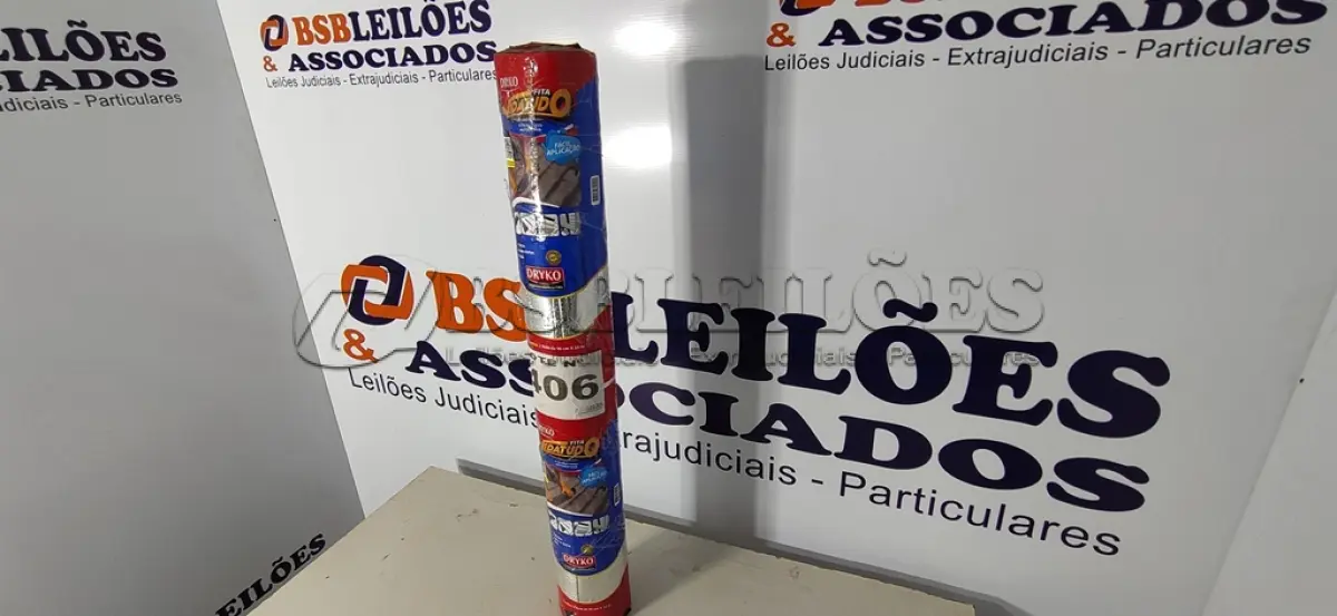 LOTE 406 - 01 - FITA IMPERMEABILIZANTE VEDATUDO ALUMÍNIO 90CM ROLO 10 METROS (NO ESTADO, NÃO SABEMOS SE FUNCIONA. LEILÃO NÃO TEM GARANTIA E NEM DEVOLUÇÃO, SUJEITO A POSSÍVEIS AVARIAS VISÍVEIS/OCULTAS E/OU AUSÊNCIA DE COMPONENTES)