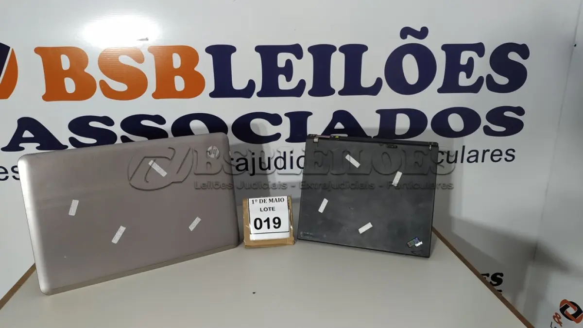 LOTE 019 - 02 NOTEBOOKS, SENDO 01 MARCA HP E 01 MARCA IBM SEM FONTE COM AVARIAS.  (NO ESTADO) ATENÇÃO! FAZER A VISITAÇÃO ANTES DE ARREMATAR, NÃO SABEMOS SE FUNCIONA. LEILÃO NÃO TEM GARANTIA E NEM DEVOLUÇÃO, SUJEITO A POSSÍVEIS AVARIAS VISÍVEIS/OCULTAS E/OU AUSÊNCIA DE COMPONENTES.