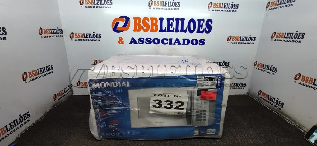 LOTE 332 - 01 - MICRO-ONDAS MONDIAL 34LITROS 110 VOLTS (NO ESTADO, NÃO SABEMOS SE FUNCIONA. LEILÃO NÃO TEM GARANTIA E NEM DEVOLUÇÃO, SUJEITO A POSSÍVEIS AVARIAS VISÍVEIS/OCULTAS E/OU AUSÊNCIA DE COMPONENTES)