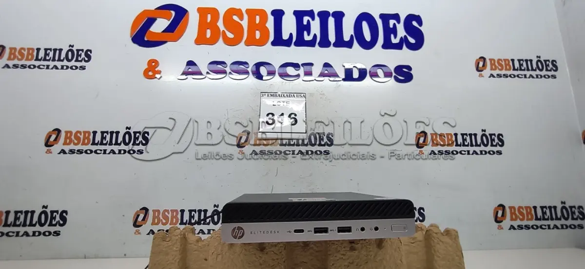LOTE 316 - 01 CPU HP ELITE DESCK SEM FONTE. (NO ESTADO EM QUE SE ENCONTRA. SUJEITO A AVARIAS OCULTAS/VISÍVEIS.) BD0552D