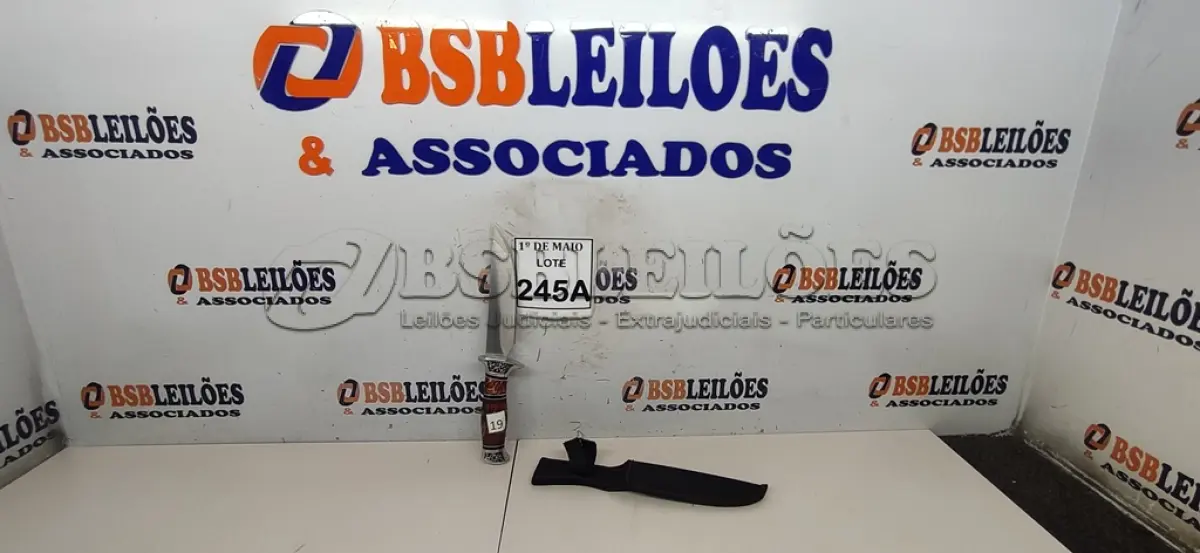 LOTE 245 - 01 FACA IMPORTADA AÇO INOXIDÁVEL CABO EM MADEIRA COM GUARDA E POMO EM ALUMÍNIO FULL TANG BAINHA DE NYLON TAMANHO TOTAL 30CM PESO 265G JÁ AFIADA   (NOVO) (NO ESTADO) ATENÇÃO! FAZER A VISITAÇÃO ANTES DE ARREMATAR, NÃO SABEMOS SE FUNCIONA. LEILÃO NÃO TEM GARANTIA E NEM DEVOLUÇÃO, SUJEITO A POSSÍVEIS AVARIAS VISÍVEIS/OCULTAS E/OU AUSÊNCIA DE COMPONENTES.
