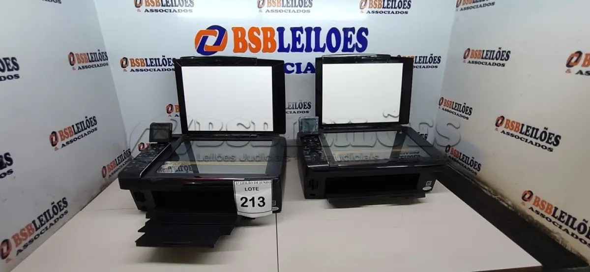 LOTE 213 - 02 IMPRESSORAS TX410 EPSON. (NO ESTADO) ATENÇÃO! FAZER A VISITAÇÃO ANTES DE ARREMATAR, NÃO SABEMOS SE FUNCIONA, LEILÃO NÃO TEM GARANTIA E NEM DEVOLUÇÃO, SUJEITO A POSSÍVEIS AVARIAS VISÍVEIS/OCULTAS E/OU AUSÊNCIA DE COMPONENTES.