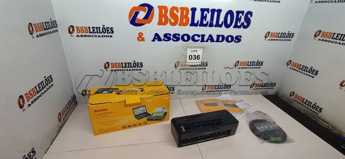 LOTE 036 - 01 SCANMATE I940 MARCA KODAK. (NO ESTADO) ATENÇÃO! FAZER A VISITAÇÃO ANTES DE ARREMATAR, NÃO SABEMOS SE FUNCIONA, LEILÃO NÃO TEM GARANTIA E NEM DEVOLUÇÃO, SUJEITO A POSSÍVEIS AVARIAS VISÍVEIS/OCULTAS E/OU AUSÊNCIA DE COMPONENTES.