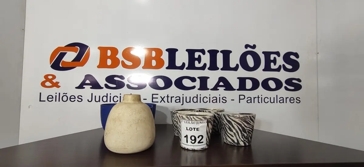 08 VASOS DECORATIVOS. (NO ESTADO) ATENÇÃO! FAZER A VISITAÇÃO ANTES DE ARREMATAR, NÃO SABEMOS SE FUNCIONA, LEILÃO NÃO TEM GARANTIA E NEM DEVOLUÇÃO, SUJEITO A POSSÍVEIS AVARIAS VISÍVEIS/OCULTAS E/OU AUSÊNCIA DE COMPONENTES.