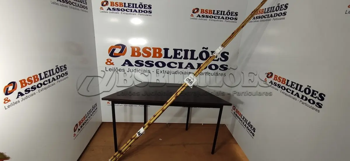 LOTE 056 - 05 VARAS DE BAMBU. (NO ESTADO) ATENÇÃO! FAZER A VISITAÇÃO ANTES DE ARREMATAR, NÃO SABEMOS SE FUNCIONA, LEILÃO NÃO TEM GARANTIA E NEM DEVOLUÇÃO, SUJEITO A POSSÍVEIS AVARIAS VISÍVEIS/OCULTAS E/OU AUSÊNCIA DE COMPONENTES.