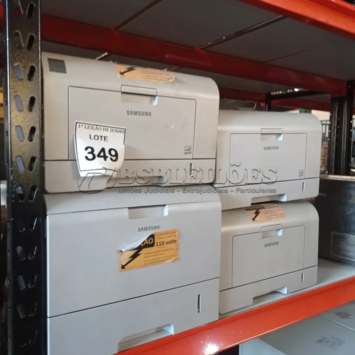 LOTE 349 - 04 IMPRESSORAS SENDO 03 ML-3471ND E 01 ML-3561ND MARCA SAMSUNG. (NO ESTADO) ATENÇÃO! FAZER A VISITAÇÃO ANTES DE ARREMATAR, NÃO SABEMOS SE FUNCIONA. LEILÃO NÃO TEM GARANTIA E NEM DEVOLUÇÃO, SUJEITO A POSSÍVEIS AVARIAS VISÍVEIS/OCULTAS E/OU AUSÊNCIA DE COMPONENTES.