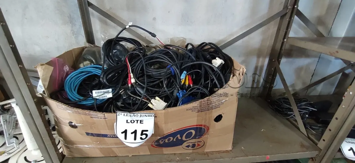 LOTE 115 - 01 LOTE DE CABOS DE CONEXÕES DIVERSOS. (NO ESTADO) ATENÇÃO! FAZER A VISITAÇÃO ANTES DE ARREMATAR, NÃO SABEMOS SE FUNCIONA, LEILÃO NÃO TEM GARANTIA E NEM DEVOLUÇÃO, SUJEITO A POSSÍVEIS AVARIAS VISÍVEIS/OCULTAS E/OU AUSÊNCIA DE COMPONENTES.