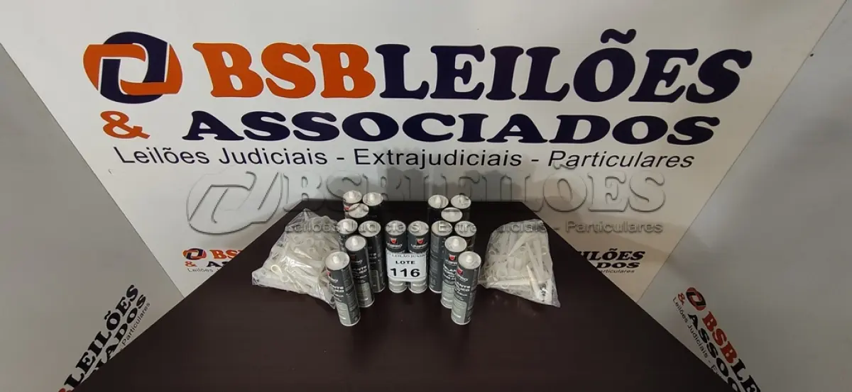 LOTE 116 - 16 SELANTES ACRÍLICOS. (NO ESTADO) ATENÇÃO! FAZER A VISITAÇÃO ANTES DE ARREMATAR, NÃO SABEMOS SE FUNCIONA, LEILÃO NÃO TEM GARANTIA E NEM DEVOLUÇÃO, SUJEITO A POSSÍVEIS AVARIAS VISÍVEIS/OCULTAS E/OU AUSÊNCIA DE COMPONENTES.