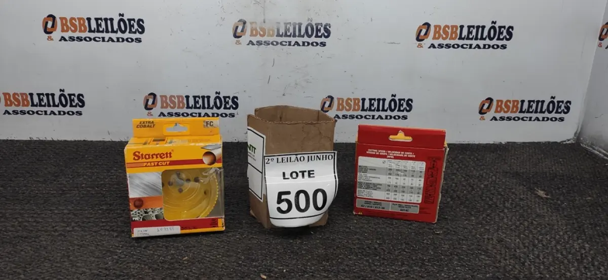 02 SERRAS COPO MARCA STARRETT. (NO ESTADO) ATENÇÃO! FAZER A VISITAÇÃO ANTES DE ARREMATAR, NÃO SABEMOS SE FUNCIONA, LEILÃO NÃO TEM GARANTIA E NEM DEVOLUÇÃO, SUJEITO A POSSÍVEIS AVARIAS VISÍVEIS/OCULTAS E/OU AUSÊNCIA DE COMPONENTES.