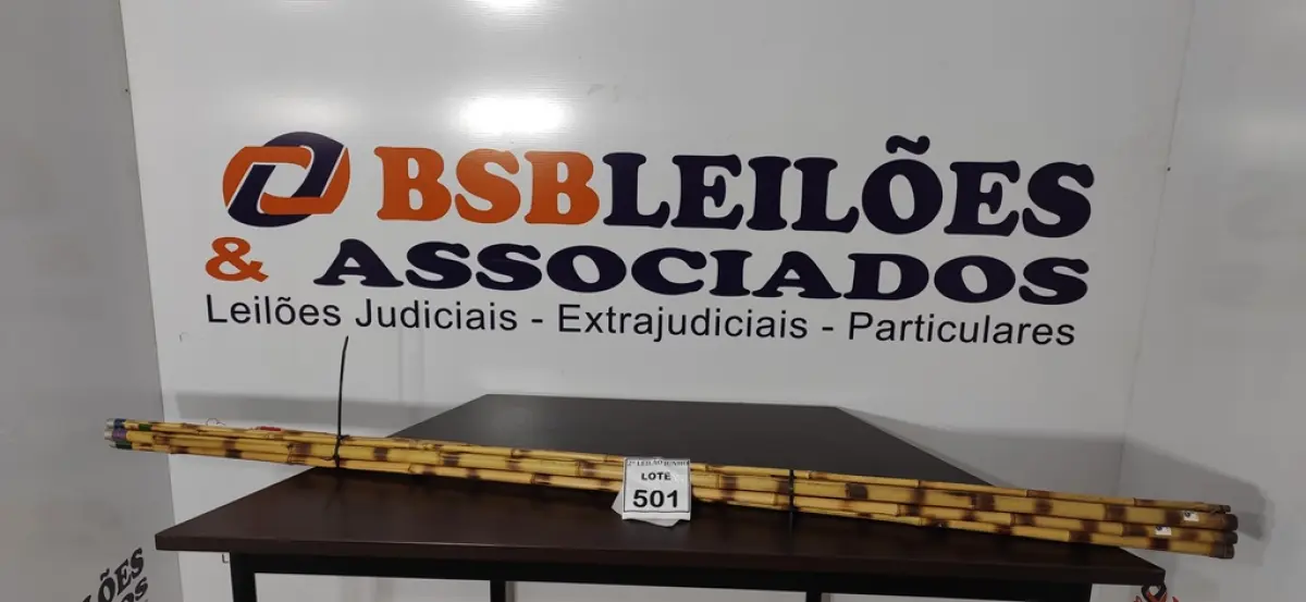 05 VARAS DE BAMBU. (NO ESTADO) ATENÇÃO! FAZER A VISITAÇÃO ANTES DE ARREMATAR, NÃO SABEMOS SE FUNCIONA, LEILÃO NÃO TEM GARANTIA E NEM DEVOLUÇÃO, SUJEITO A POSSÍVEIS AVARIAS VISÍVEIS/OCULTAS E/OU AUSÊNCIA DE COMPONENTES.