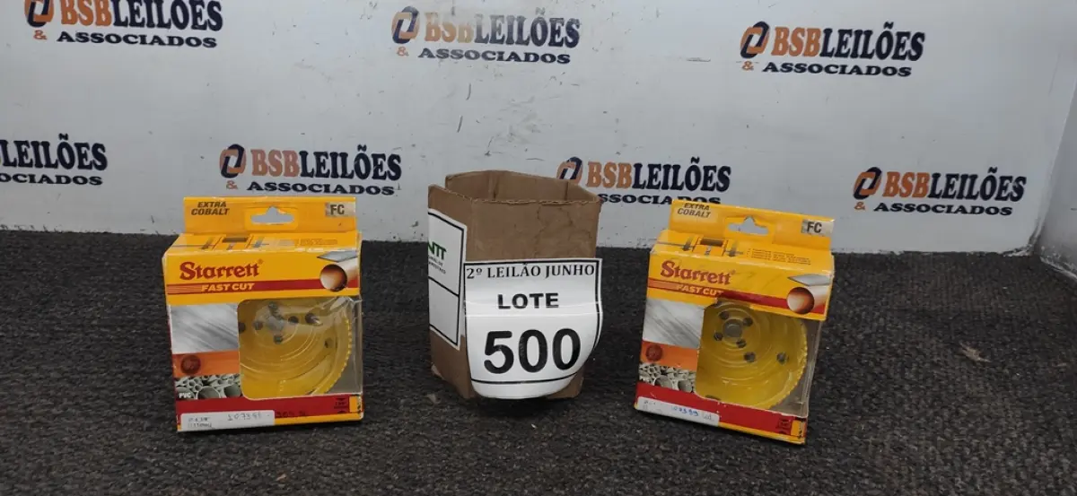 02 SERRAS COPO MARCA STARRETT. (NO ESTADO) ATENÇÃO! FAZER A VISITAÇÃO ANTES DE ARREMATAR, NÃO SABEMOS SE FUNCIONA, LEILÃO NÃO TEM GARANTIA E NEM DEVOLUÇÃO, SUJEITO A POSSÍVEIS AVARIAS VISÍVEIS/OCULTAS E/OU AUSÊNCIA DE COMPONENTES.