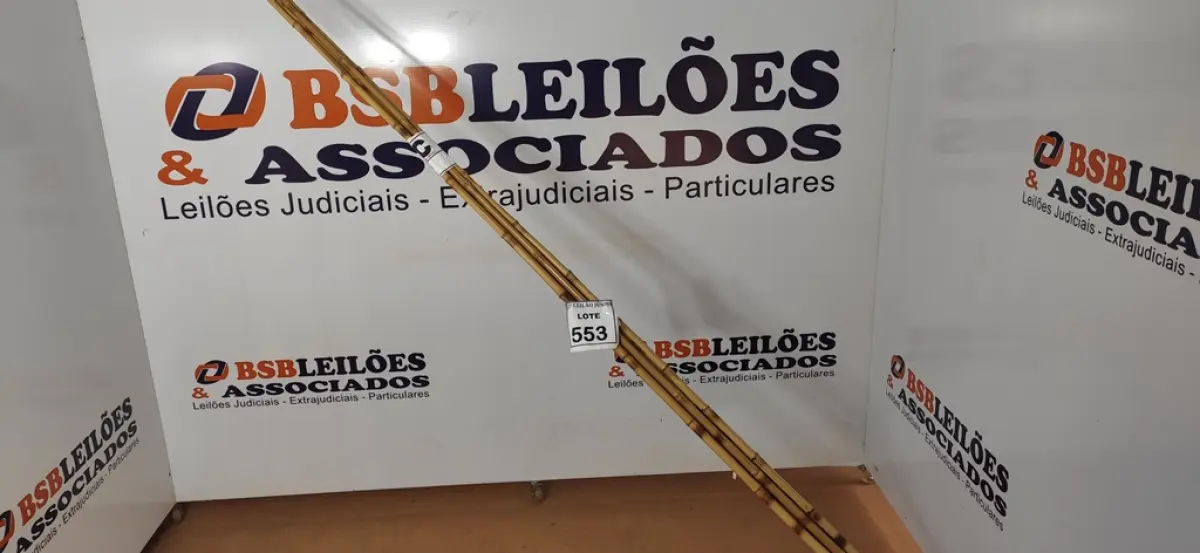 05 VARAS DE BAMBU. (NO ESTADO) ATENÇÃO! FAZER A VISITAÇÃO ANTES DE ARREMATAR, NÃO SABEMOS SE FUNCIONA, LEILÃO NÃO TEM GARANTIA E NEM DEVOLUÇÃO, SUJEITO A POSSÍVEIS AVARIAS VISÍVEIS/OCULTAS E/OU AUSÊNCIA DE COMPONENTES.