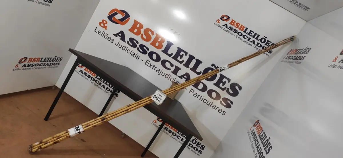 05 VARAS DE BAMBU. (NO ESTADO) ATENÇÃO! FAZER A VISITAÇÃO ANTES DE ARREMATAR, NÃO SABEMOS SE FUNCIONA, LEILÃO NÃO TEM GARANTIA E NEM DEVOLUÇÃO, SUJEITO A POSSÍVEIS AVARIAS VISÍVEIS/OCULTAS E/OU AUSÊNCIA DE COMPONENTES.
