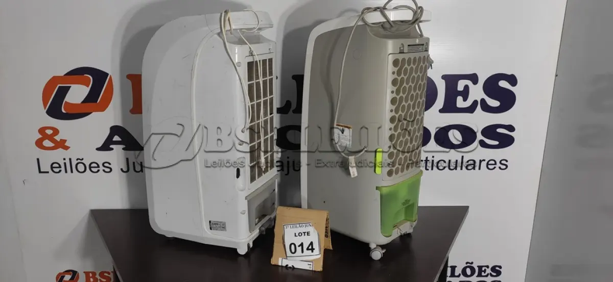 LOTE 014 - 02 UMIDIFICADORES SENDO 01 MARCA CONSUL E 01 MARCA PHILCO. (NO ESTADO) ATENÇÃO! FAZER A VISITAÇÃO ANTES DE ARREMATAR, NÃO SABEMOS SE FUNCIONA, LEILÃO NÃO TEM GARANTIA E NEM DEVOLUÇÃO, SUJEITO A POSSÍVEIS AVARIAS VISÍVEIS/OCULTAS E/OU AUSÊNCIA DE COMPONENTES.