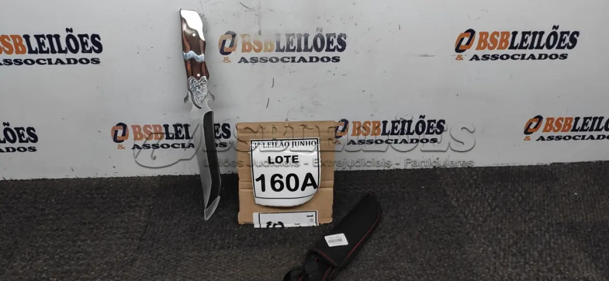 LOTE 160 - FACA IMPORTADA AÇO INOXIDÁVEL CABO EM MADEIRA FULL TANG BAINHA DE NYLON TAMANHO TOTAL 33CM PESO 323G JÁ AFIADA. (NO ESTADO) ATENÇÃO! FAZER A VISITAÇÃO ANTES DE ARREMATAR, NÃO SABEMOS SE FUNCIONA, LEILÃO NÃO TEM GARANTIA E NEM DEVOLUÇÃO, SUJEITO A POSSÍVEIS AVARIAS VISÍVEIS/OCULTAS E/OU AUSÊNCIA DE COMPONENTES.