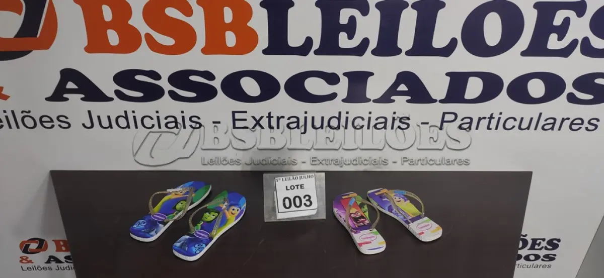 LOTE 003 - 02 PARES DE SANDÁLIAS HAVAIANAS MODELO FEMININO NUMERAÇÕES 33 E 37.  (NO ESTADO) ATENÇÃO! FAZER A VISITAÇÃO ANTES DE ARREMATAR, NÃO SABEMOS SE FUNCIONA. LEILÃO NÃO TEM GARANTIA E NEM DEVOLUÇÃO, SUJEITO A POSSÍVEIS AVARIAS VISÍVEIS/OCULTAS E/OU AUSÊNCIA DE COMPONENTES.