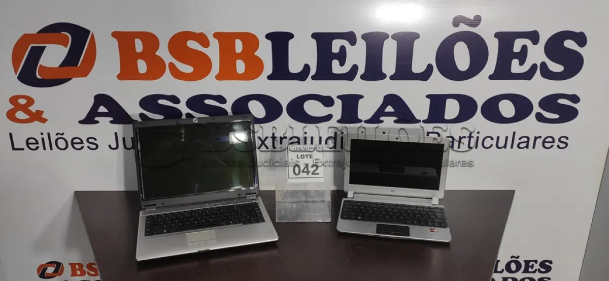 LOTE 042 - 01 NOTEBOOK MARCA POSITIVO E 01 NETBOOK MARCA HP. (NO ESTADO) ATENÇÃO! FAZER A VISITAÇÃO ANTES DE ARREMATAR, NÃO SABEMOS SE FUNCIONA. LEILÃO NÃO TEM GARANTIA E NEM DEVOLUÇÃO, SUJEITO A POSSÍVEIS AVARIAS VISÍVEIS/OCULTAS E/OU AUSÊNCIA DE COMPONENTES.