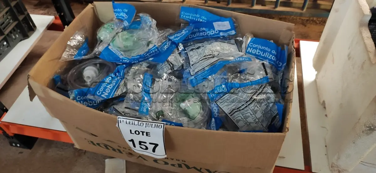 LOTE 157 - 01 LOTE COM GRANDE QUANTIDADE DE CONJUNTO DE NEBULIZAÇÃO. (NO ESTADO) ATENÇÃO! FAZER A VISITAÇÃO ANTES DE ARREMATAR, NÃO SABEMOS SE FUNCIONA. LEILÃO NÃO TEM GARANTIA E NEM DEVOLUÇÃO, SUJEITO A POSSÍVEIS AVARIAS VISÍVEIS/OCULTAS E/OU AUSÊNCIA DE COMPONENTES.