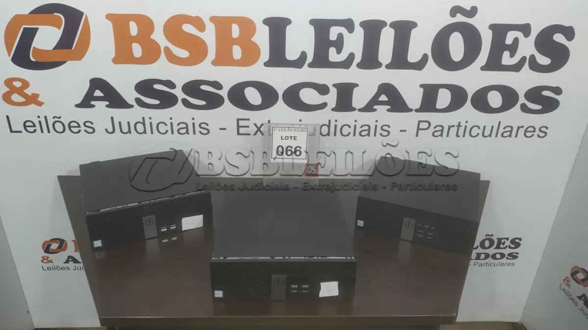 LOTE 066 - 03 CPUS MARCA DELL. (NO ESTADO) ATENÇÃO! FAZER A VISITAÇÃO ANTES DE ARREMATAR, NÃO SABEMOS SE FUNCIONA. LEILÃO NÃO TEM GARANTIA E NEM DEVOLUÇÃO, SUJEITO A POSSÍVEIS AVARIAS VISÍVEIS/OCULTAS E/OU AUSÊNCIA DE COMPONENTES.
