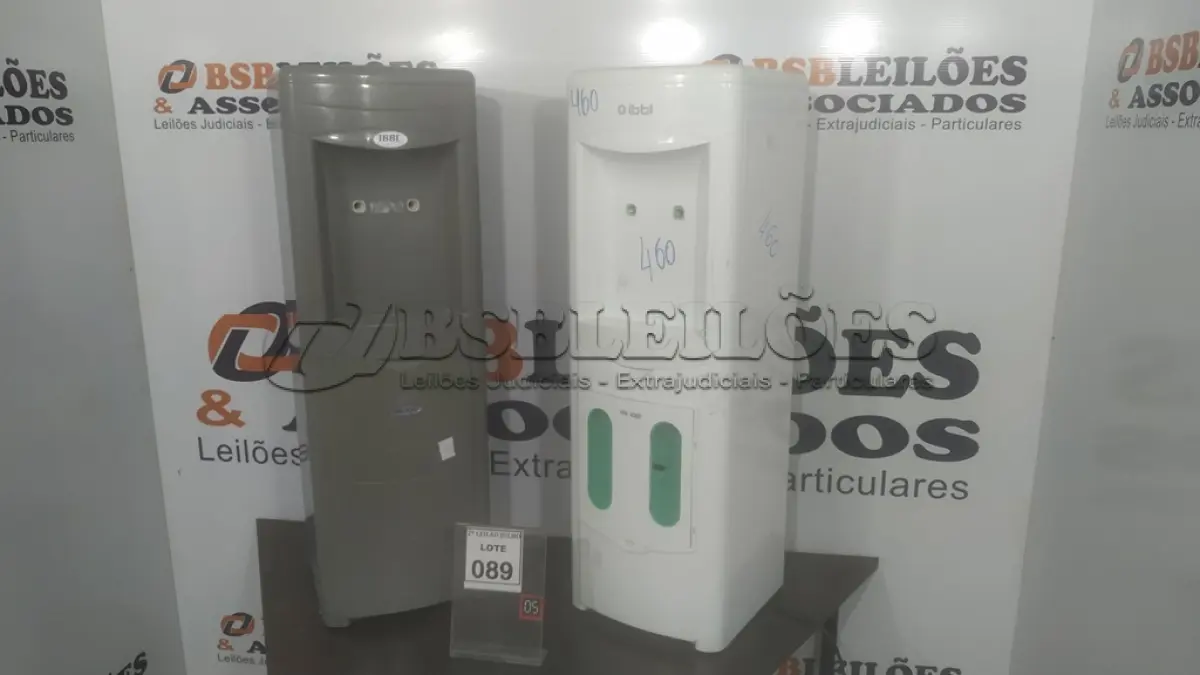 LOTE 089 - 02 PURIFICADORES DE ÁGUA. (NO ESTADO) ATENÇÃO! FAZER A VISITAÇÃO ANTES DE ARREMATAR, NÃO SABEMOS SE FUNCIONA. LEILÃO NÃO TEM GARANTIA E NEM DEVOLUÇÃO, SUJEITO A POSSÍVEIS AVARIAS VISÍVEIS/OCULTAS E/OU AUSÊNCIA DE COMPONENTES.