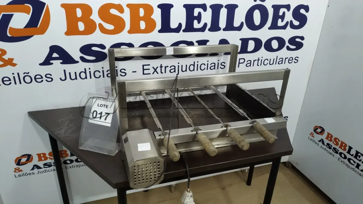 LOTE 017 - 01 GIRA ESPETO 60CM. (NO ESTADO) ATENÇÃO! FAZER A VISITAÇÃO ANTES DE ARREMATAR, NÃO SABEMOS SE FUNCIONA. LEILÃO NÃO TEM GARANTIA E NEM DEVOLUÇÃO, SUJEITO A POSSÍVEIS AVARIAS VISÍVEIS/OCULTAS E/OU AUSÊNCIA DE COMPONENTES.