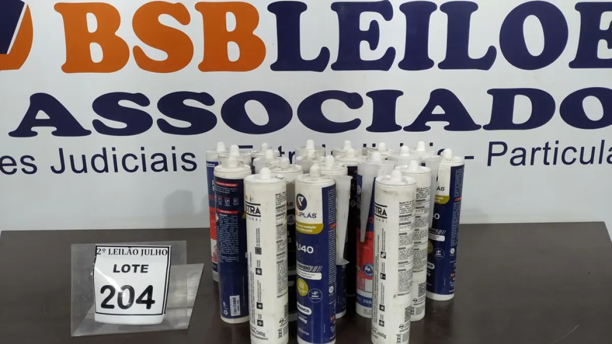 01 LOTE COM VÁRIAS BISNAGAS DE SILICONE E SELANTES DE MARCAS E MODELOS DIVERSOS. (NO ESTADO) ATENÇÃO! FAZER A VISITAÇÃO ANTES DE ARREMATAR, NÃO SABEMOS SE FUNCIONA. LEILÃO NÃO TEM GARANTIA E NEM DEVOLUÇÃO, SUJEITO A POSSÍVEIS AVARIAS VISÍVEIS/OCULTAS E/OU AUSÊNCIA DE COMPONENTES.