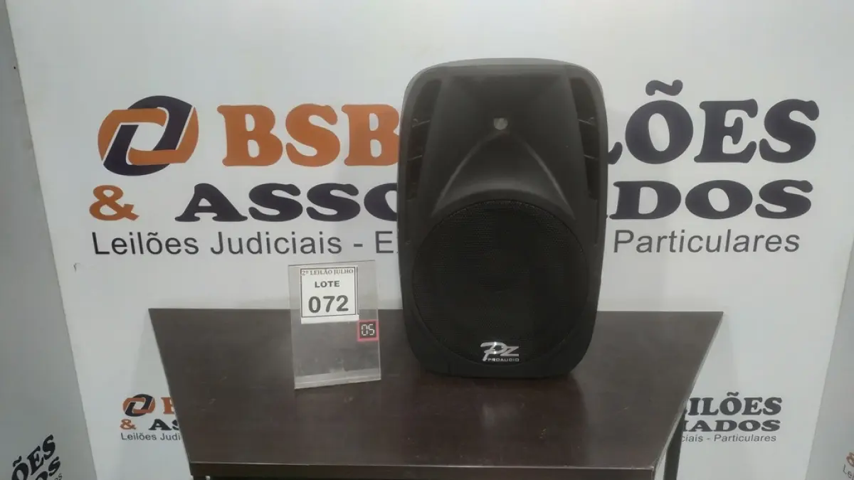 01 CAIXA DE SOM PZPROPASSIVE PX-12. (NO ESTADO) ATENÇÃO! FAZER A VISITAÇÃO ANTES DE ARREMATAR, NÃO SABEMOS SE FUNCIONA. LEILÃO NÃO TEM GARANTIA E NEM DEVOLUÇÃO, SUJEITO A POSSÍVEIS AVARIAS VISÍVEIS/OCULTAS E/OU AUSÊNCIA DE COMPONENTES.